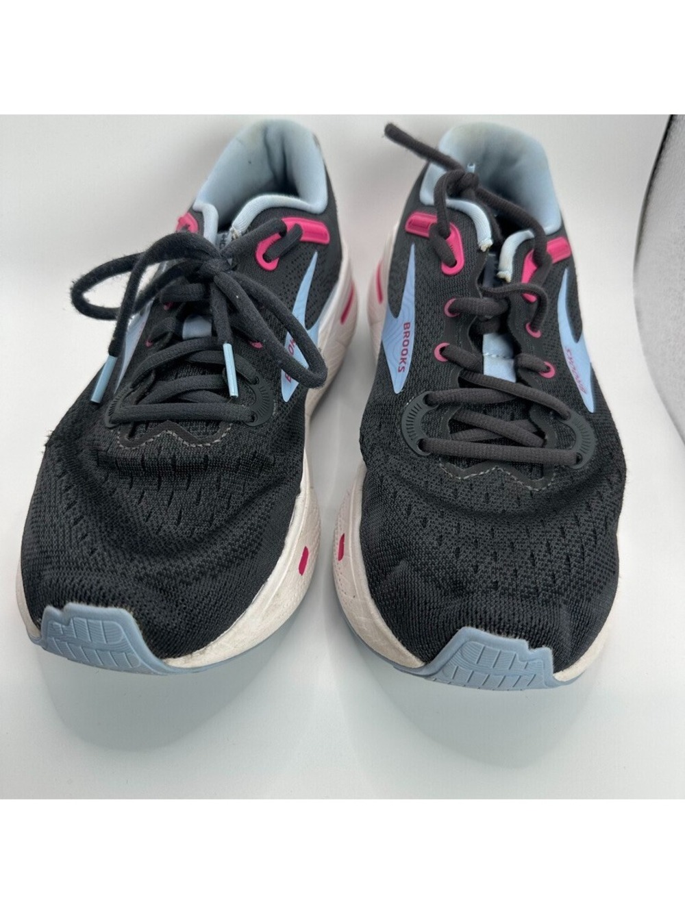 Brooks Ghost Shoes Womes Size 8.5 D Black Blue Running Cushioned Trainer - Picture 4 of 10
